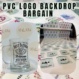 PVC logo backdrop (60cmx90cm) BARGAIN