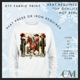 Howdy Santa DTF transfer