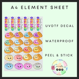 Squishy dumpling mixed A4 element sheet