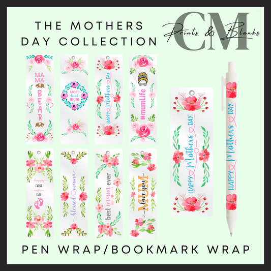 The Mother’s Day collection uvdtf pen & bookmark wraps