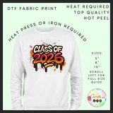 Class of 26 orange & yellow leavers DTF transfer