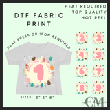 When I wake up Easter circle DTF transfer