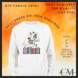 Book ghosts DTF transfer