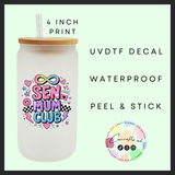 SEN Mum Club Uvdtf single decal (4”, 10cm)