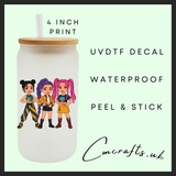 K-stars girls 6 7 Uvdtf single decal (4”, 10cm)