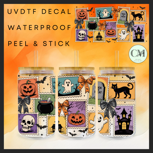 Halloween stamps 16oz Uvdtf wrap