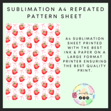 Strawberries Sublimation A4 sheet
