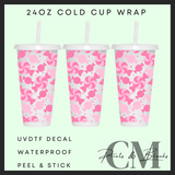 Pink candy 24oz Uvdtf wrap