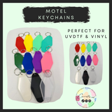Motel keychains