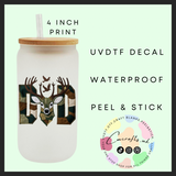 Hunting dad Uvdtf single decal (4”, 10cm)