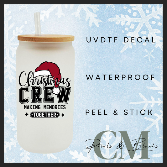 Christmas crew single uvdtf decal (4” / 10cm)
