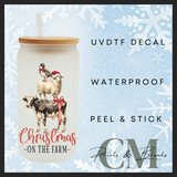 Farm style Christmas uvdtf single transfers (4” / 10cm)