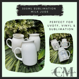 Sublimation milk jug / vase 300ml