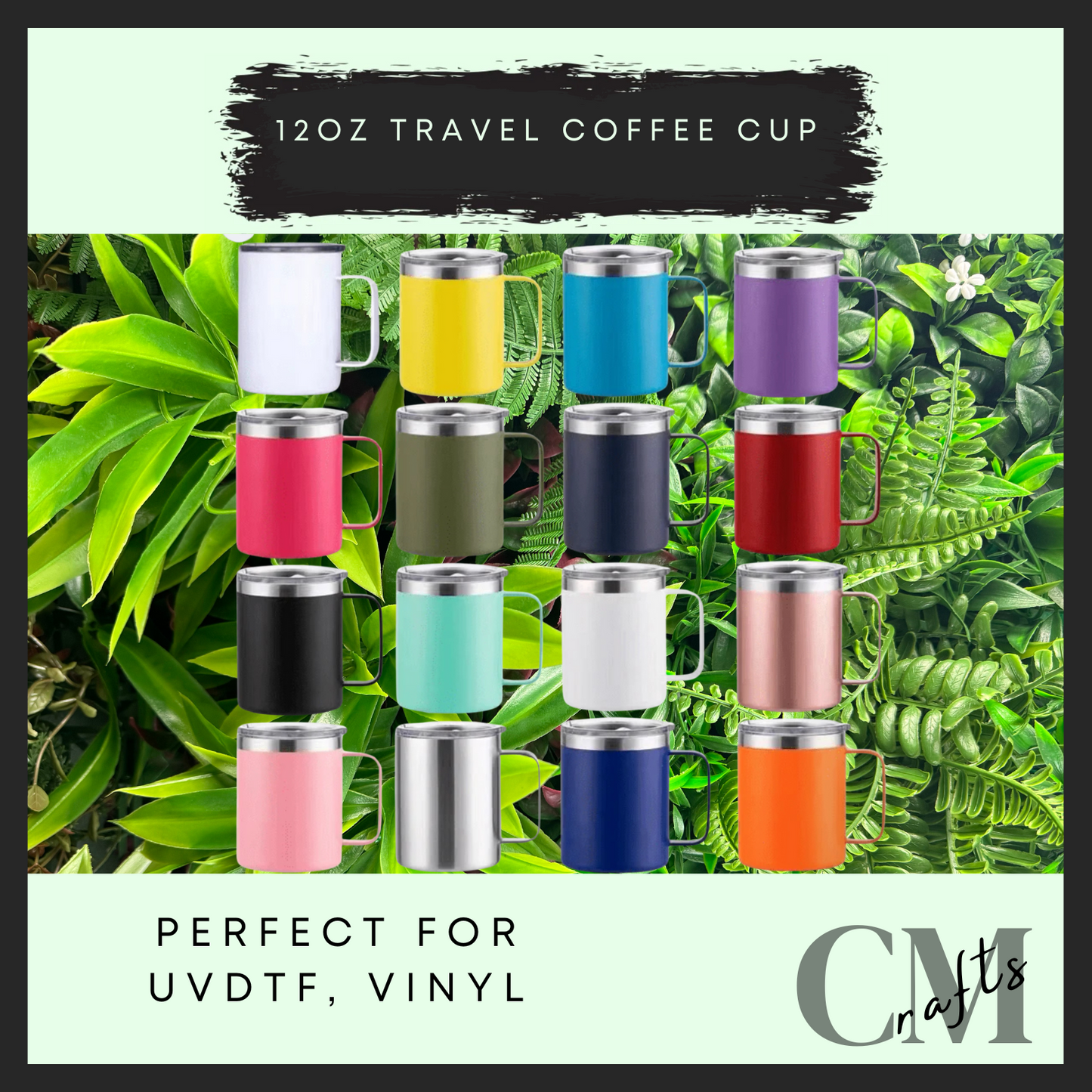 12oz travel coffee cup
