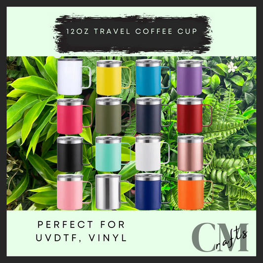 12oz travel coffee cup